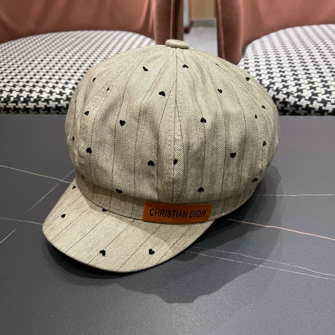 迪奥 Dior遮阳八角帽子2025年爆款女新款时尚洋气鸭舌帽春秋画家报童帽夏季