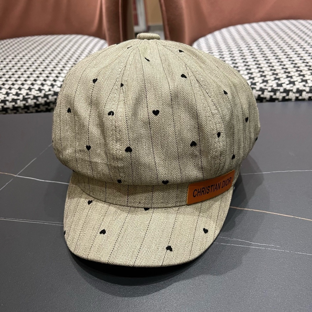 迪奥 Dior遮阳八角帽子2025年爆款女新款时尚洋气鸭舌帽春秋画家报童帽夏季