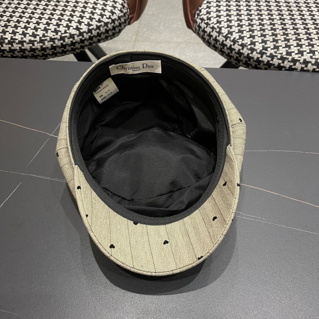 迪奥 Dior遮阳八角帽子2025年爆款女新款时尚洋气鸭舌帽春秋画家报童帽夏季