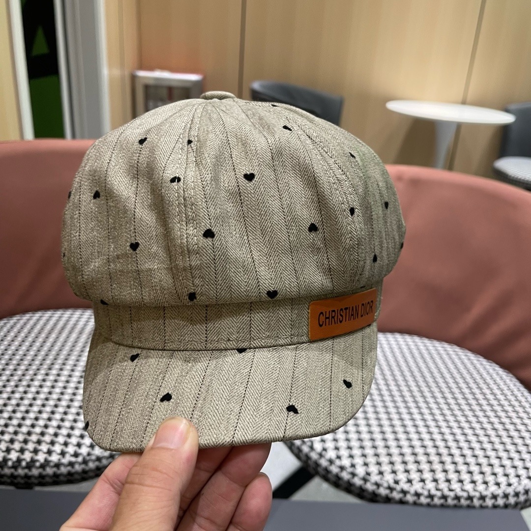 迪奥 Dior遮阳八角帽子2025年爆款女新款时尚洋气鸭舌帽春秋画家报童帽夏季