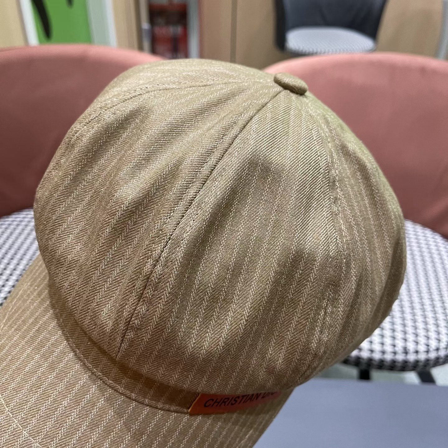 迪奥 Dior2025年新款八角帽子女春秋季薄款英伦风报童帽条纹画家帽潮