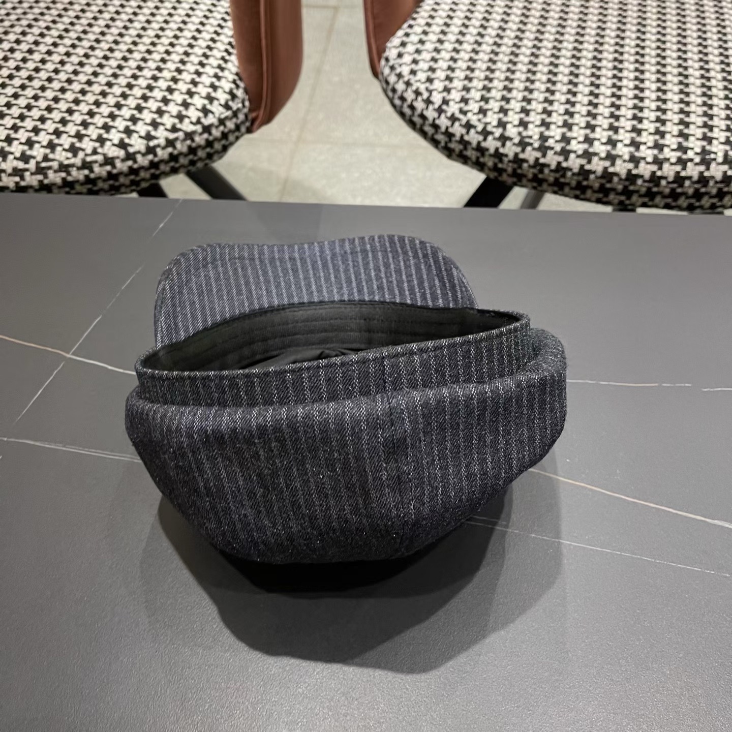 迪奥 Dior2025年新款八角帽子女春秋季薄款英伦风报童帽条纹画家帽潮