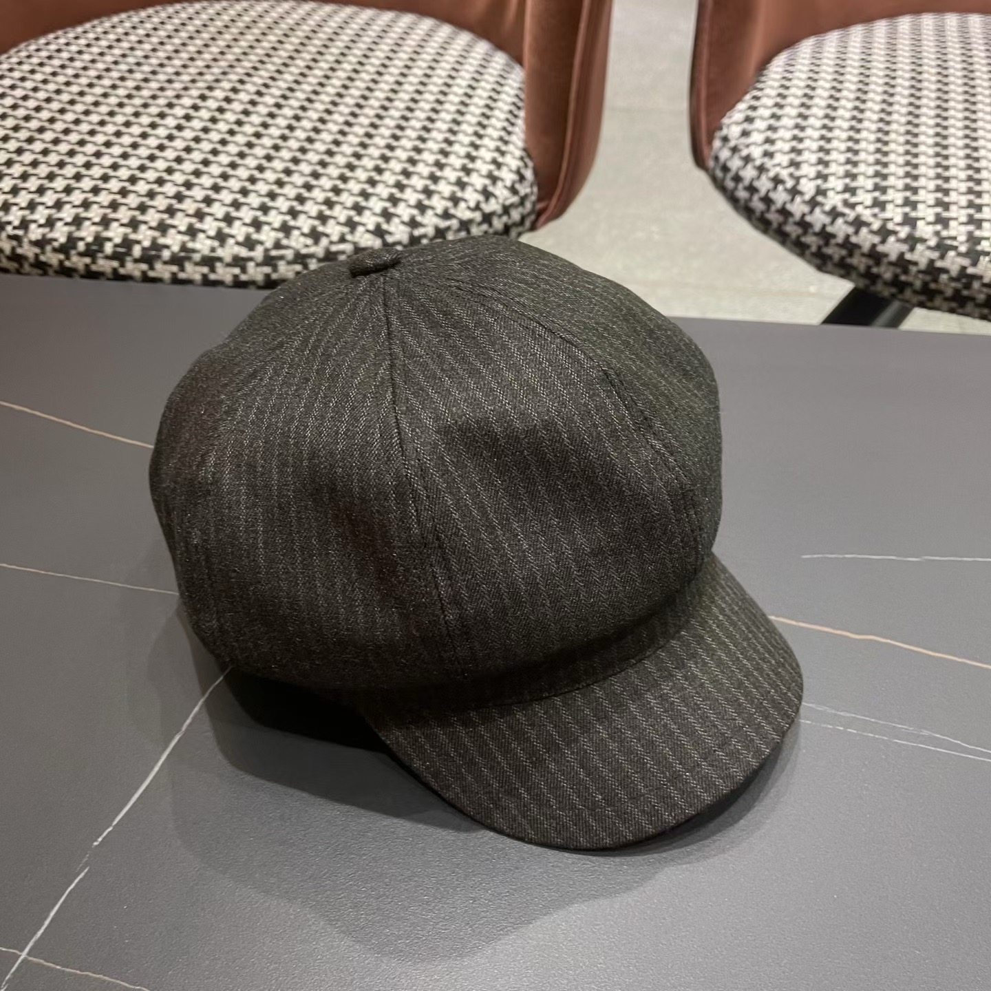 迪奥 Dior2025年新款八角帽子女春秋季薄款英伦风报童帽条纹画家帽潮