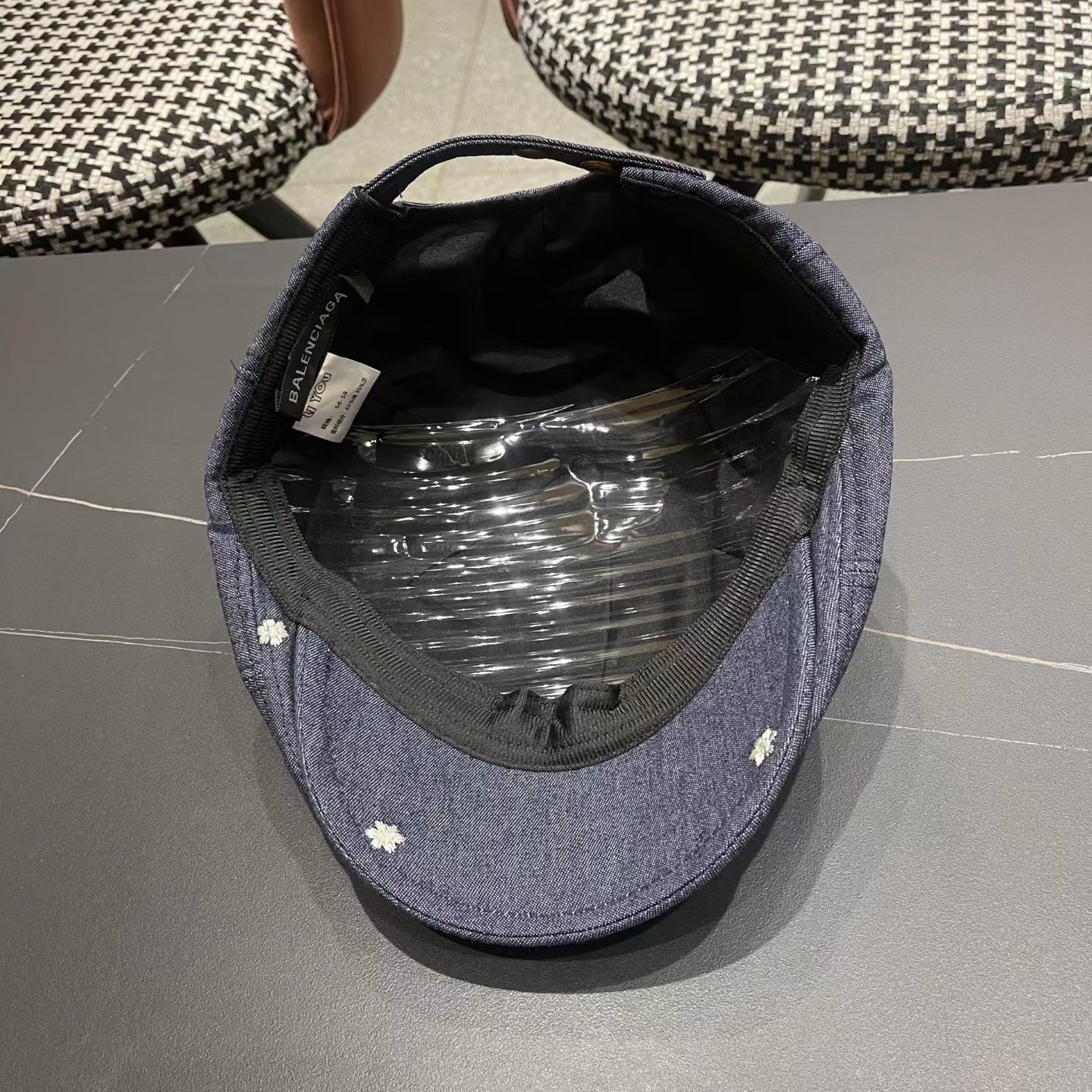 巴黎世家 新款韩版牛仔前进帽贝雷帽女春秋时尚百搭薄款画家帽八角蓓蕾帽子