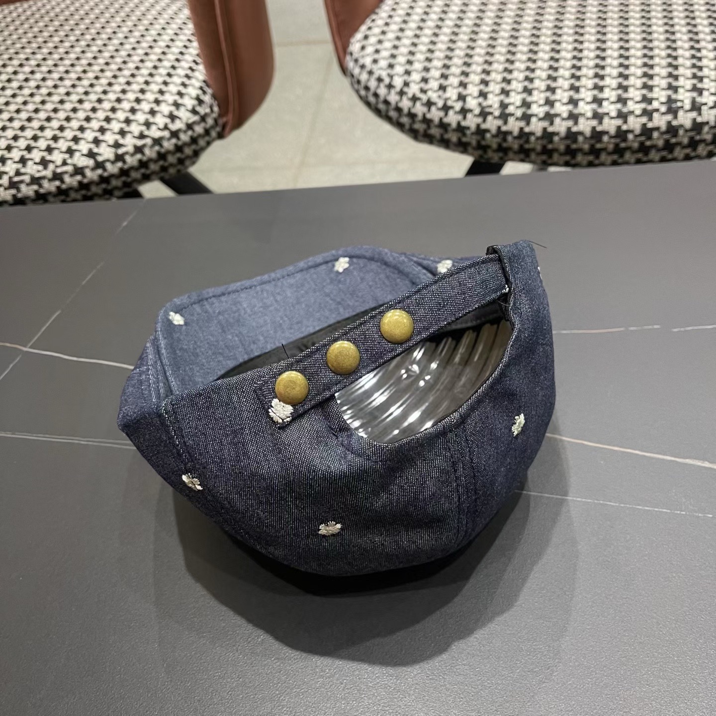 巴黎世家 新款韩版牛仔前进帽贝雷帽女春秋时尚百搭薄款画家帽八角蓓蕾帽子