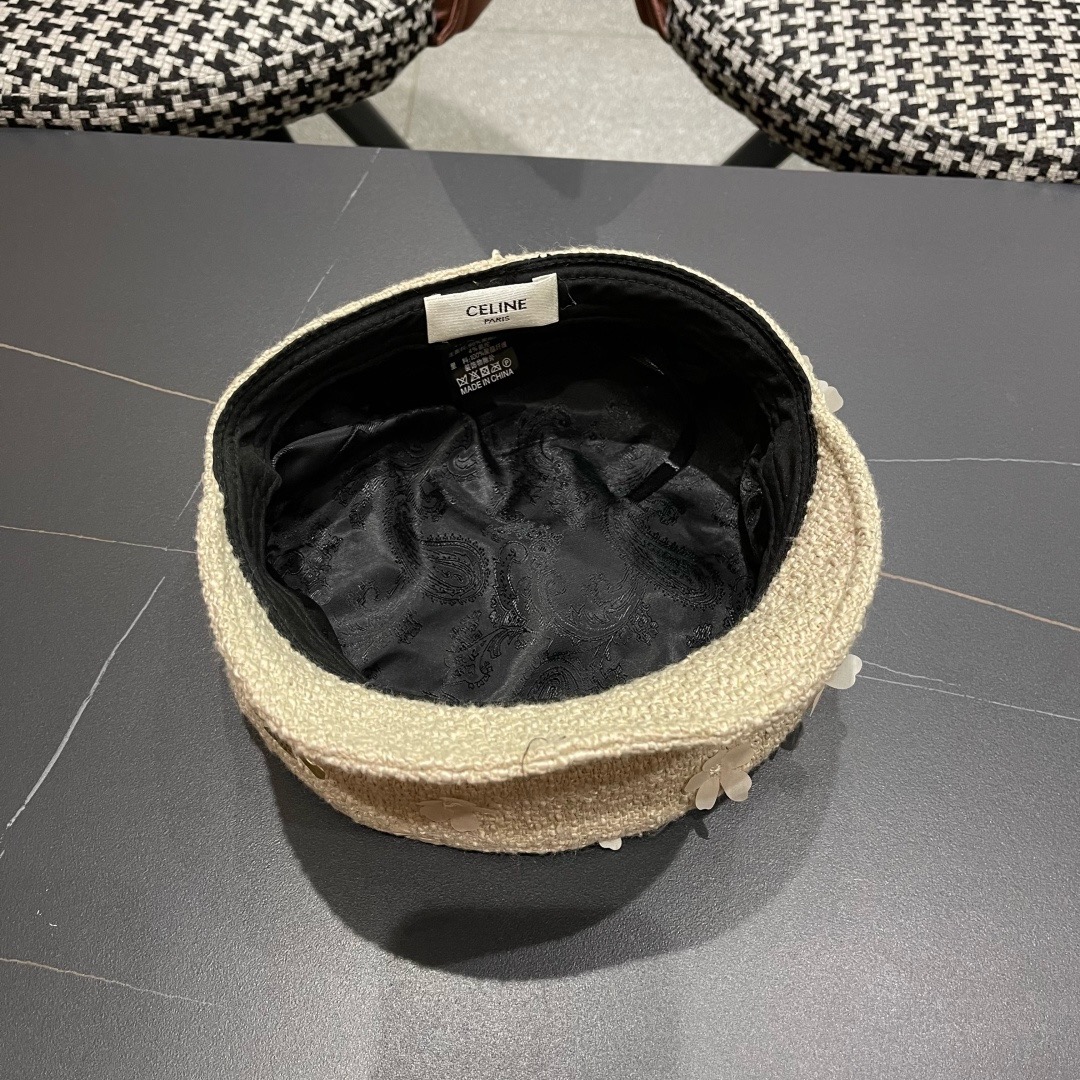 赛琳 2025新款日系复古简约百搭花朵八角帽女早秋画家帽报童帽子显脸小