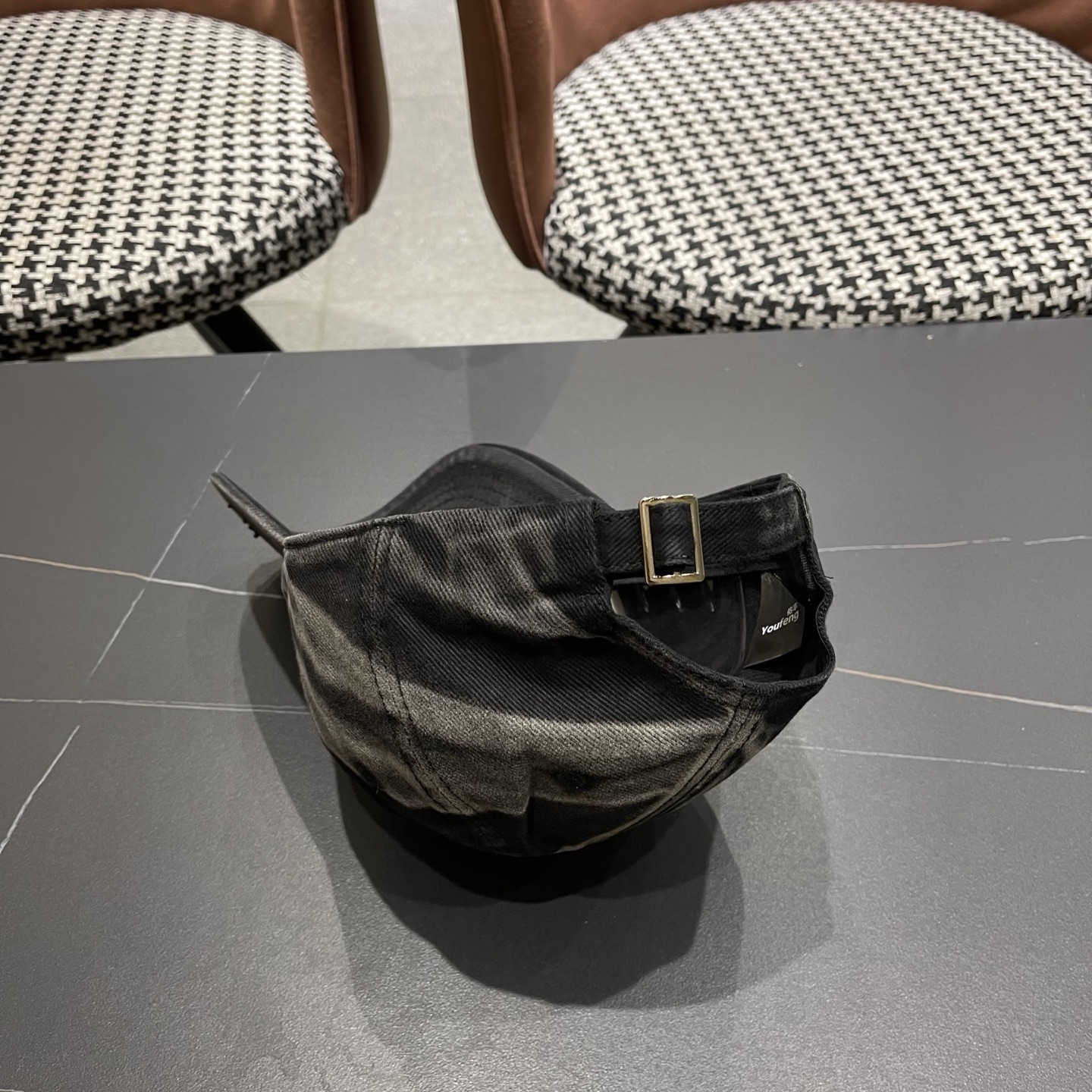 普拉达PRADA 三角标水洗棒球帽女显脸小潮帽子美式百搭软顶鸭舌帽男