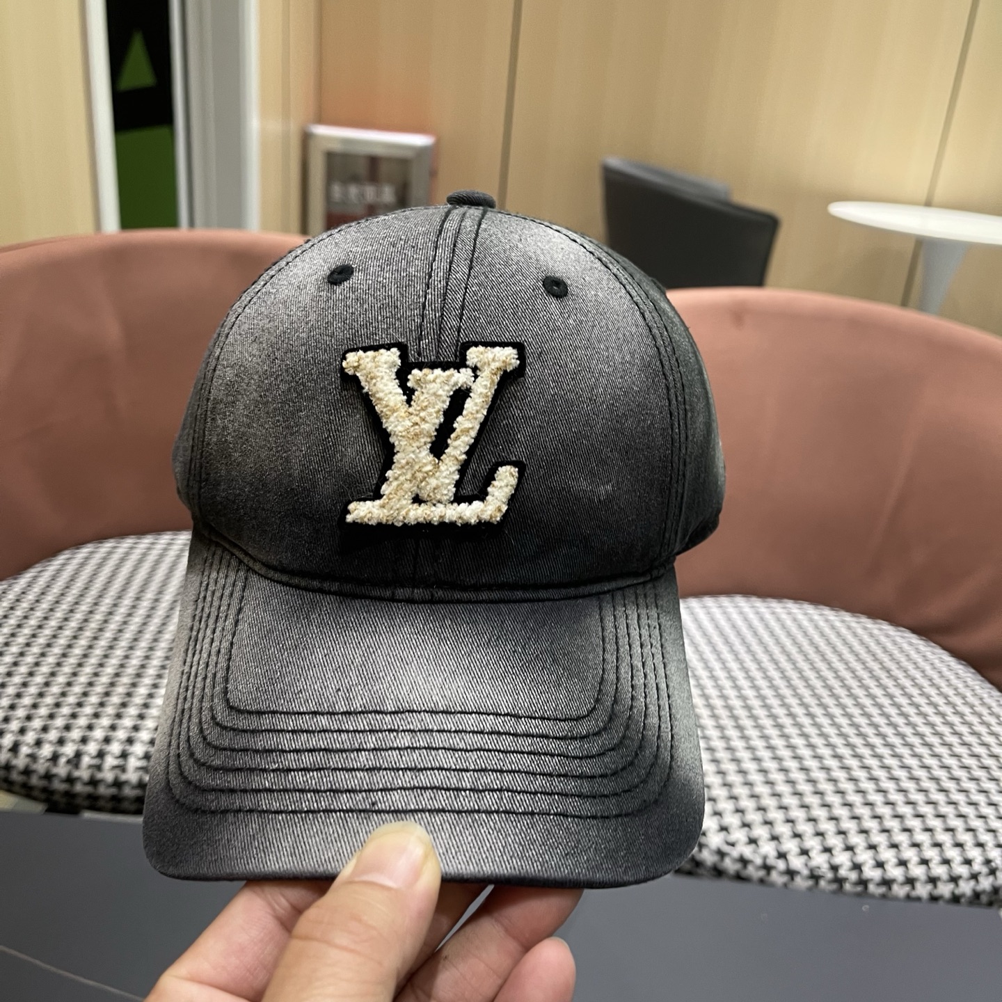 LV路易威登 水洗牛仔新款棒球帽男女韩版休闲百搭遮阳显脸小鸭舌帽