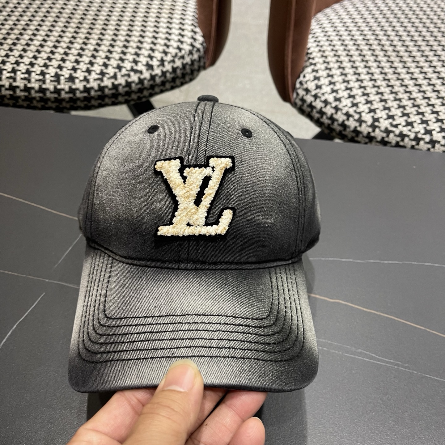 LV路易威登 水洗牛仔新款棒球帽男女韩版休闲百搭遮阳显脸小鸭舌帽