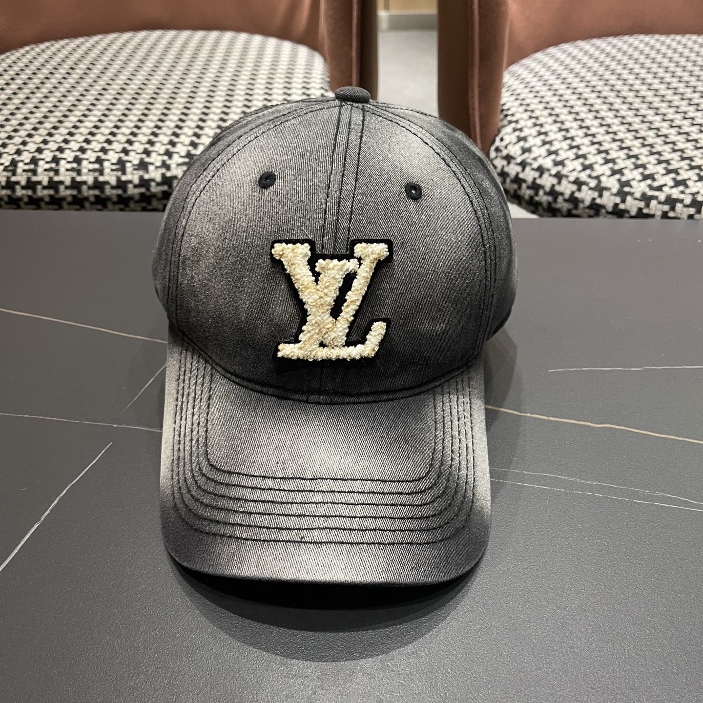 LV路易威登 水洗牛仔新款棒球帽男女韩版休闲百搭遮阳显脸小鸭舌帽