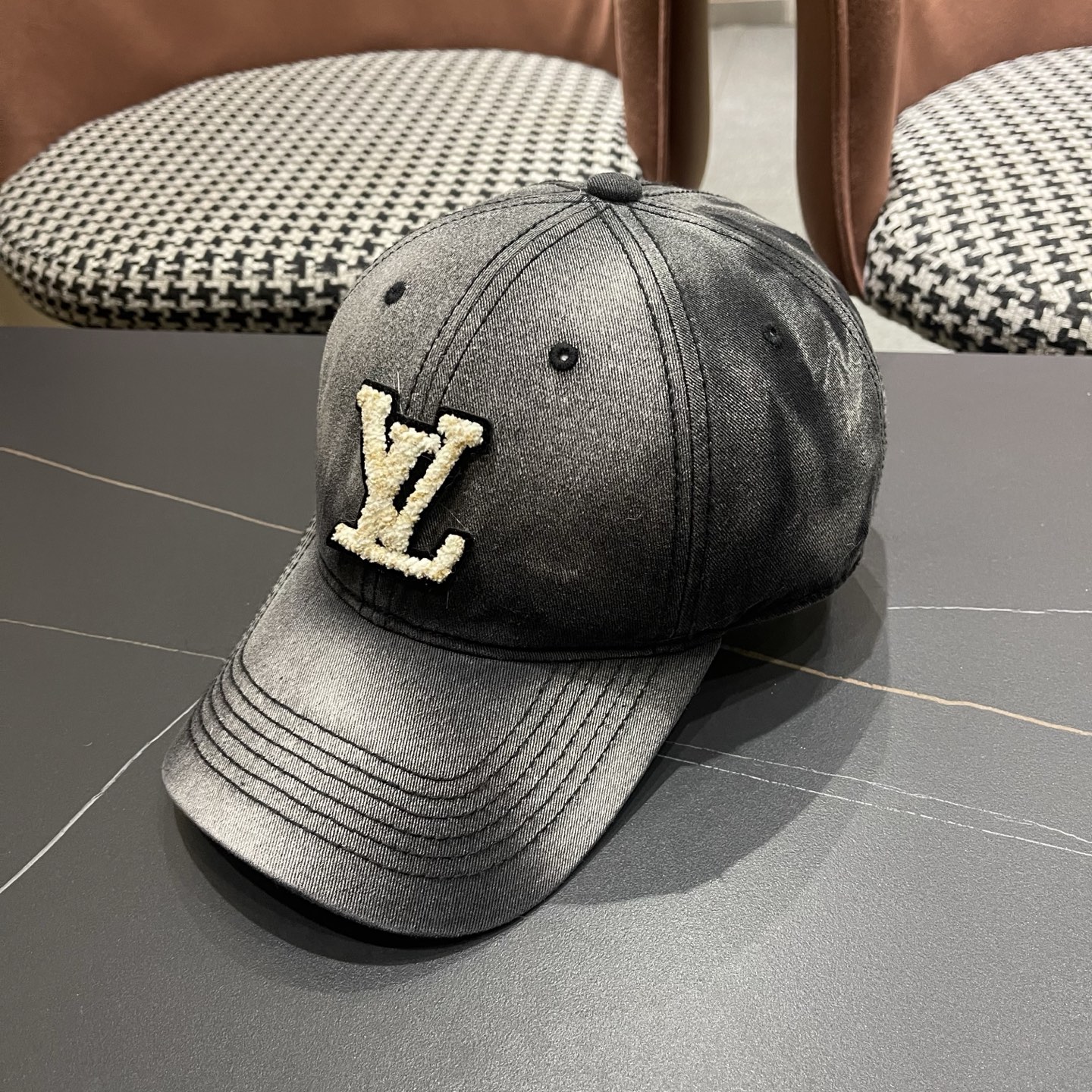 LV路易威登 水洗牛仔新款棒球帽男女韩版休闲百搭遮阳显脸小鸭舌帽