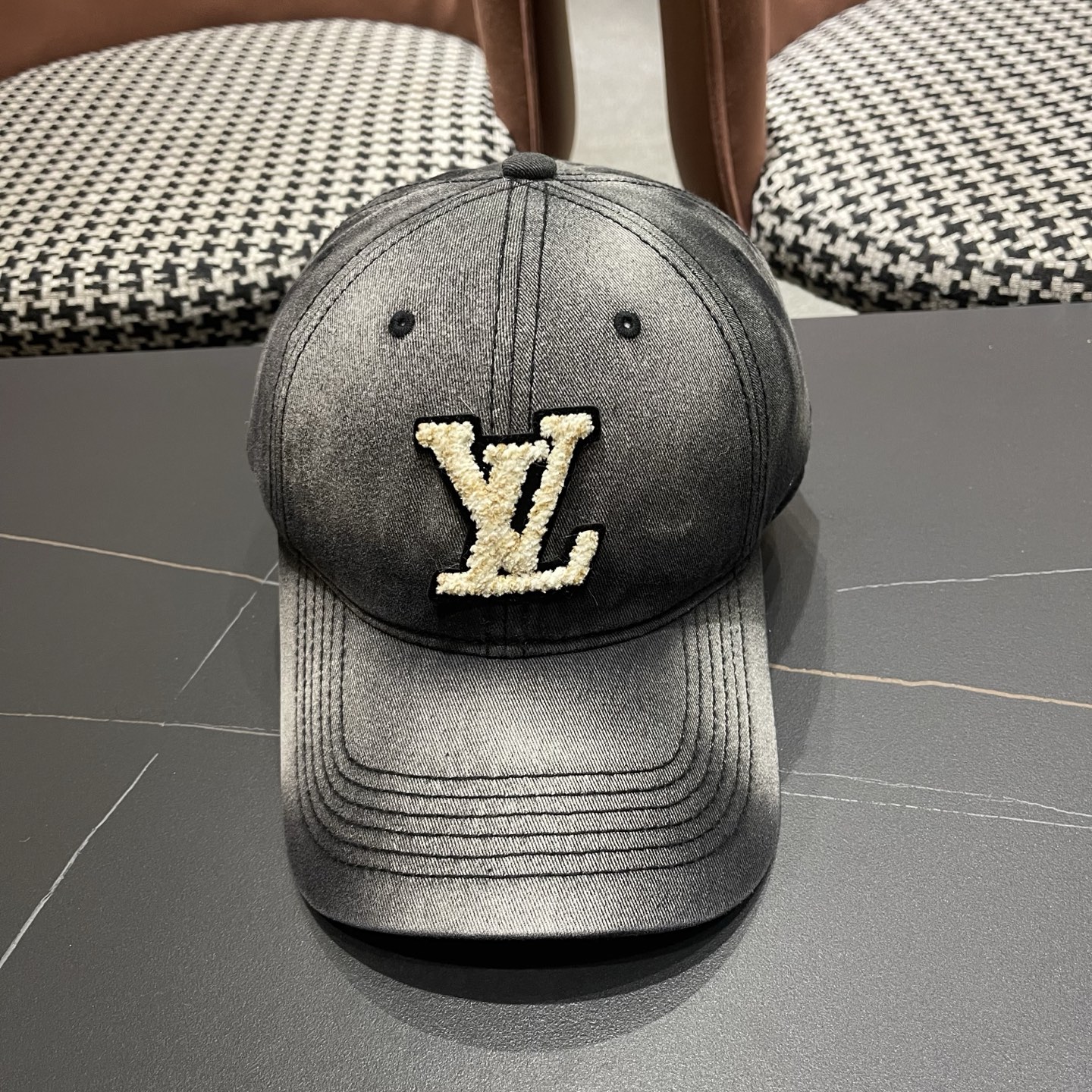 LV路易威登 水洗牛仔新款棒球帽男女韩版休闲百搭遮阳显脸小鸭舌帽