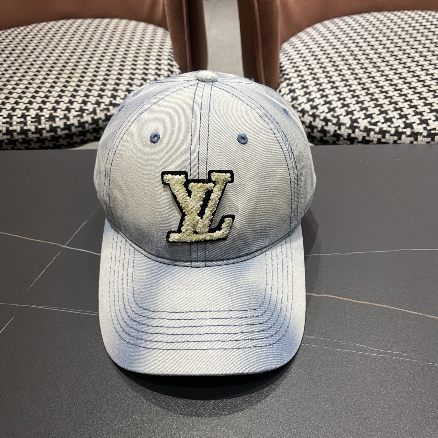 LV路易威登 水洗牛仔新款棒球帽男女韩版休闲百搭遮阳显脸小鸭舌帽