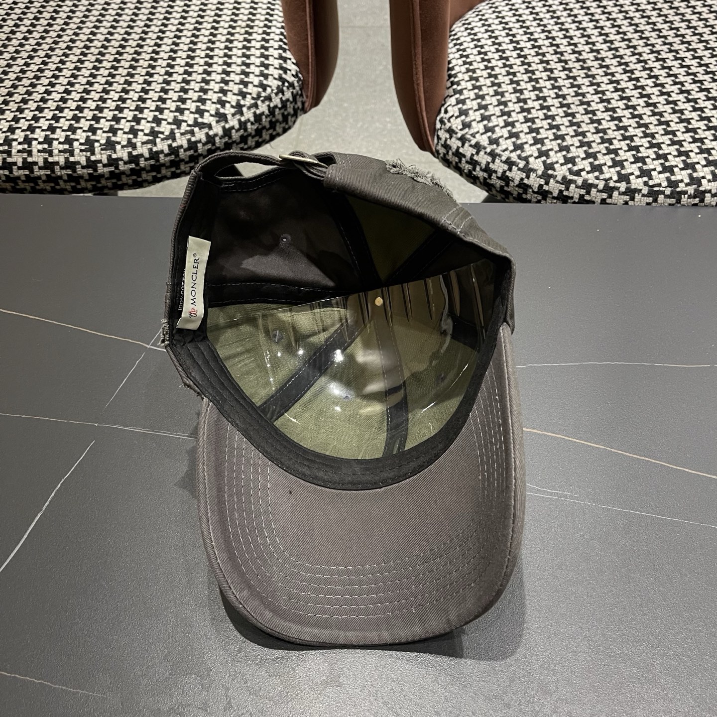 MONCLER（蒙口）大头围棒球帽男女显脸小鸭舌帽子女款加大加深宽帽檐硬顶复古潮牌