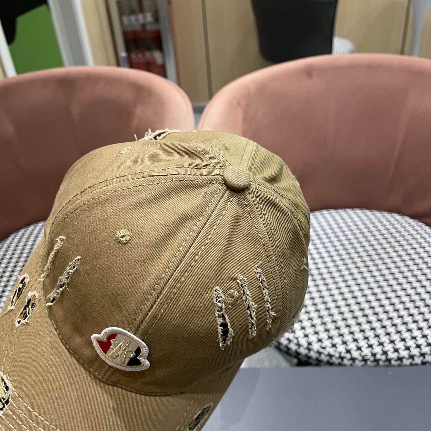 MONCLER（蒙口）大头围棒球帽男女显脸小鸭舌帽子女款加大加深宽帽檐硬顶复古潮牌