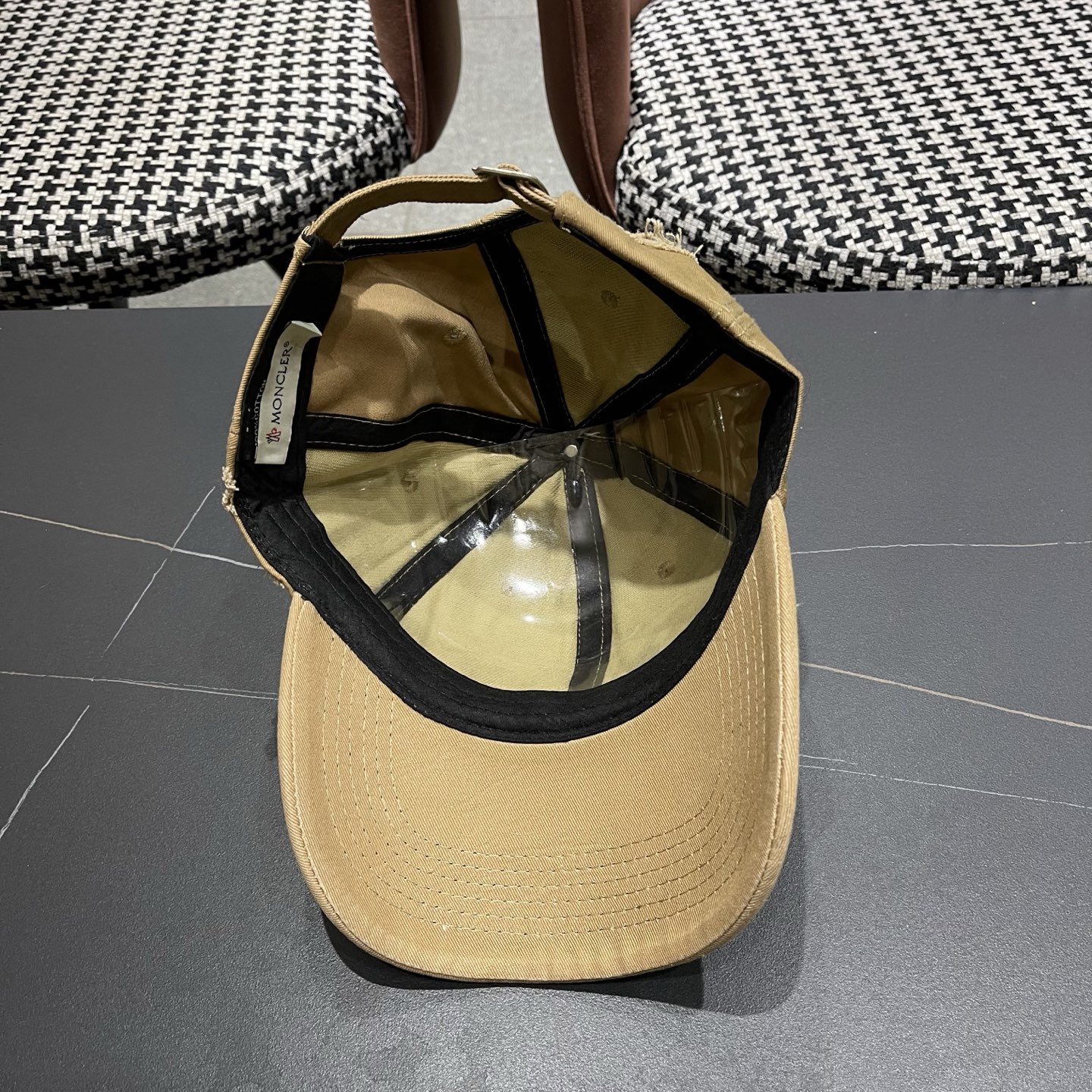 MONCLER（蒙口）大头围棒球帽男女显脸小鸭舌帽子女款加大加深宽帽檐硬顶复古潮牌