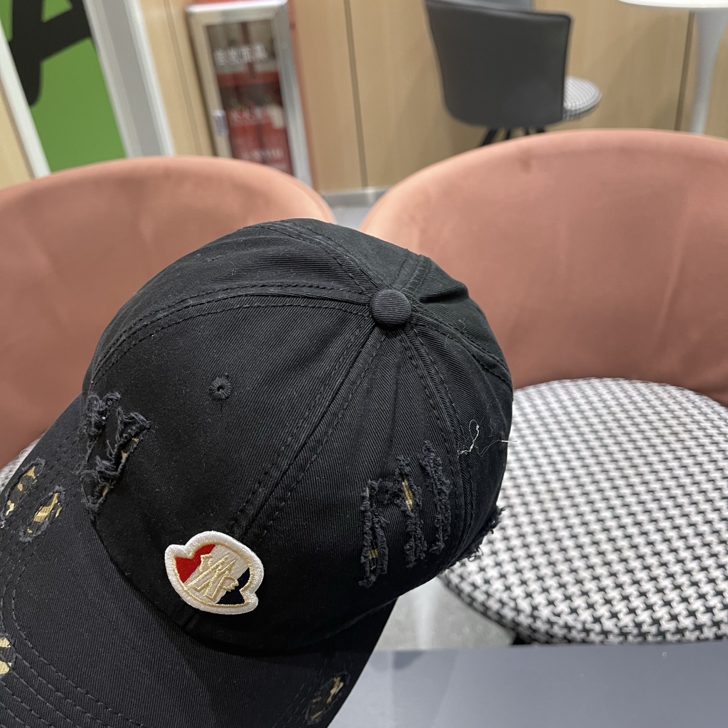 MONCLER（蒙口）大头围棒球帽男女显脸小鸭舌帽子女款加大加深宽帽檐硬顶复古潮牌