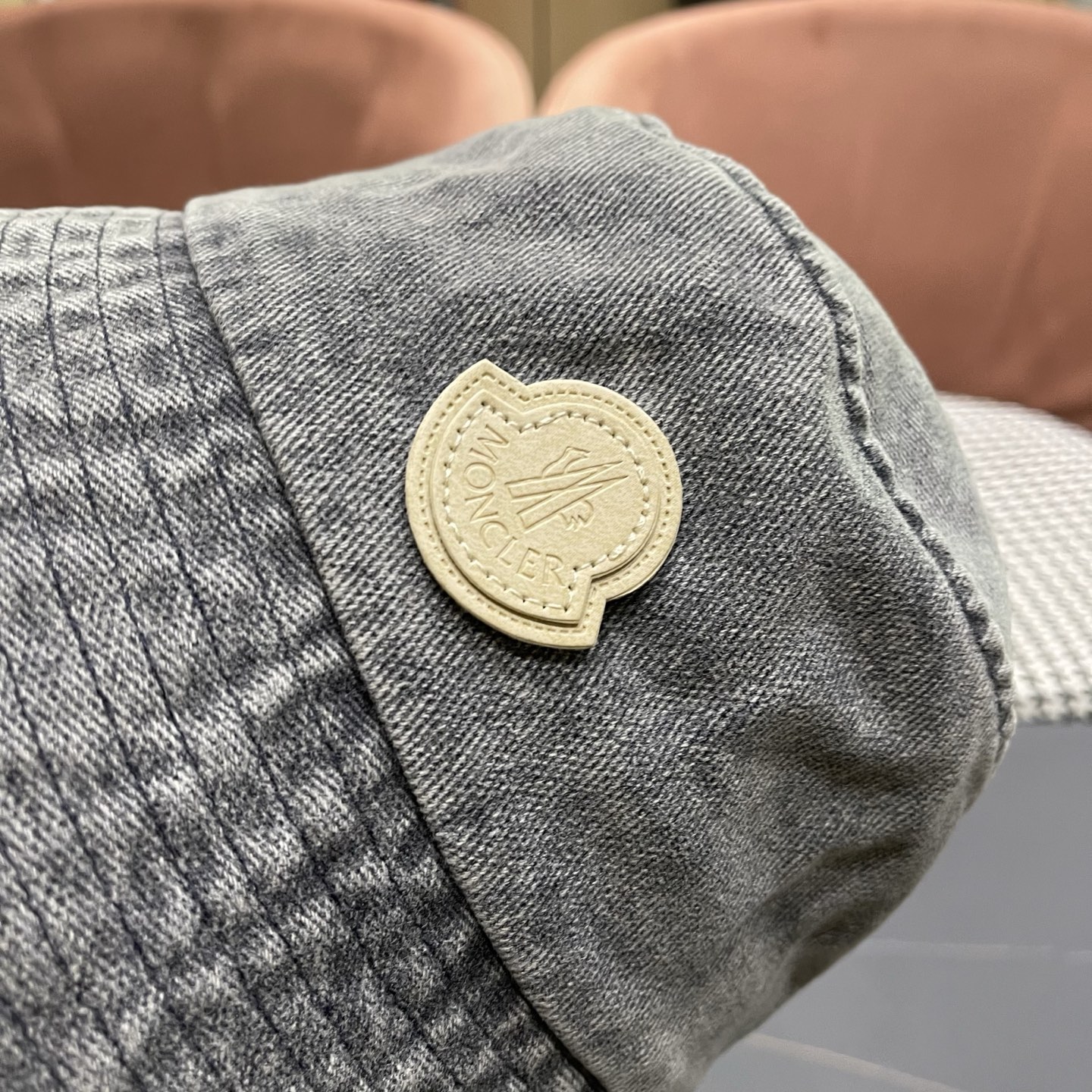 MONCLER（蒙口）港风复古水洗牛仔渔夫帽女百搭遮阳盆帽素颜显脸小男士帽子个性