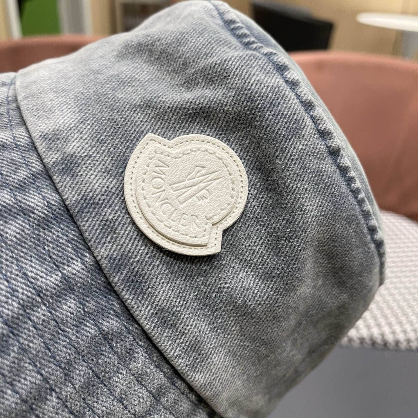 MONCLER（蒙口）港风复古水洗牛仔渔夫帽女百搭遮阳盆帽素颜显脸小男士帽子个性