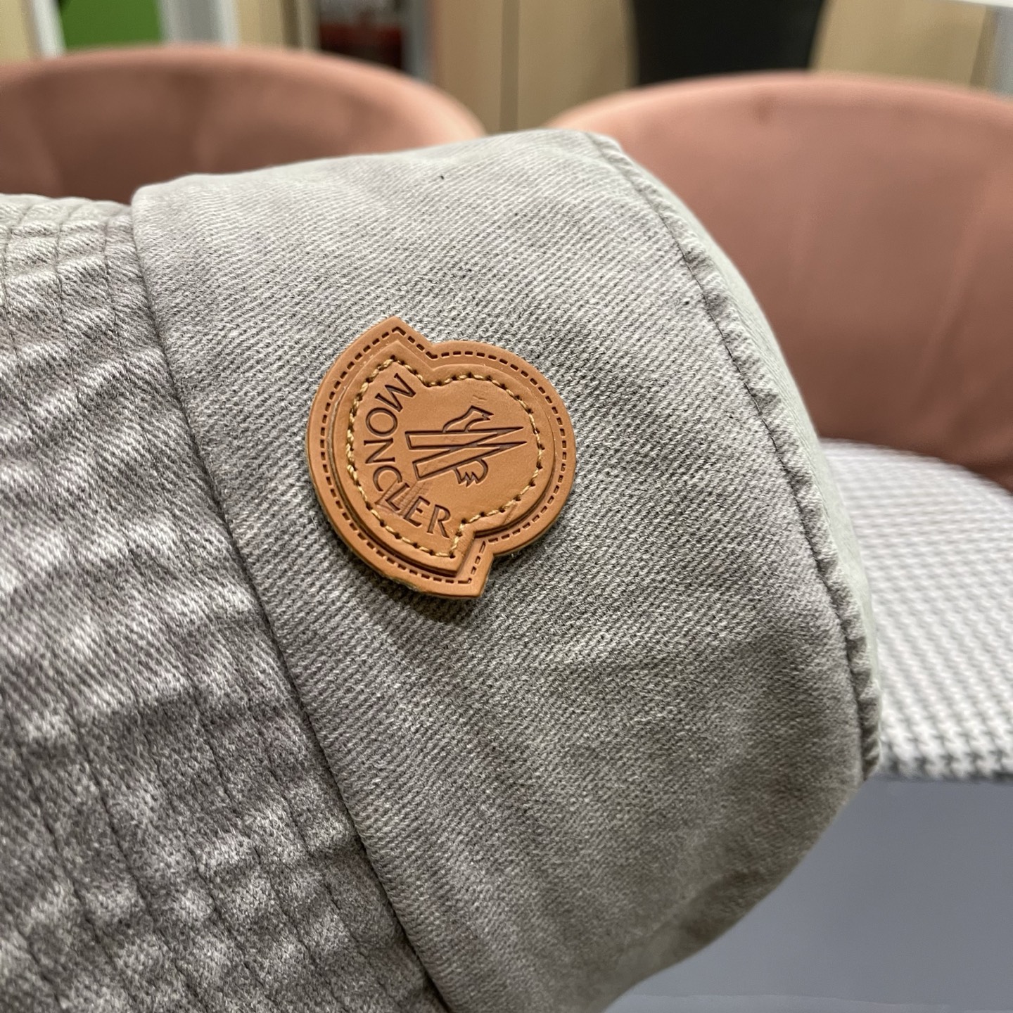 MONCLER（蒙口）港风复古水洗牛仔渔夫帽女百搭遮阳盆帽素颜显脸小男士帽子个性