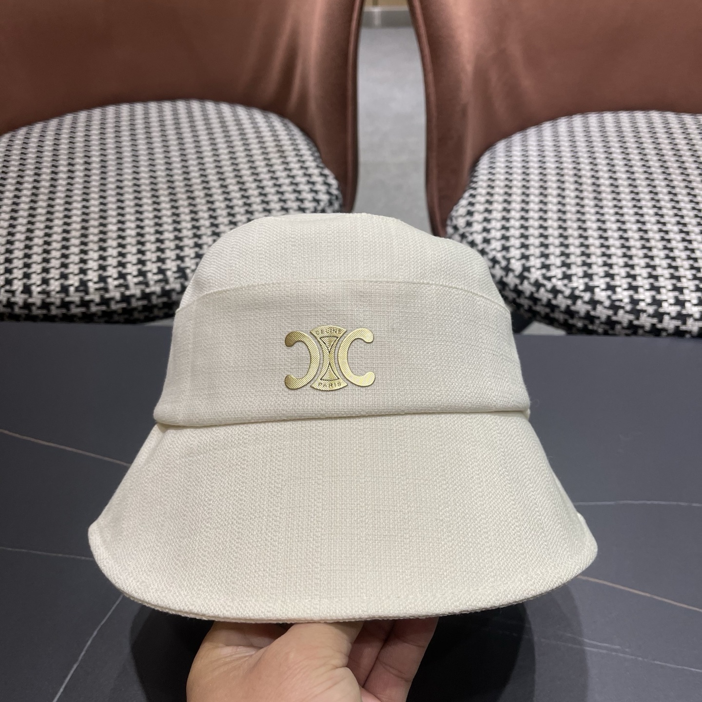 Celine 赛琳 春款网红大蝴蝶结铁丝渔夫帽日系甜美百搭显脸遮阳大帽檐盆帽