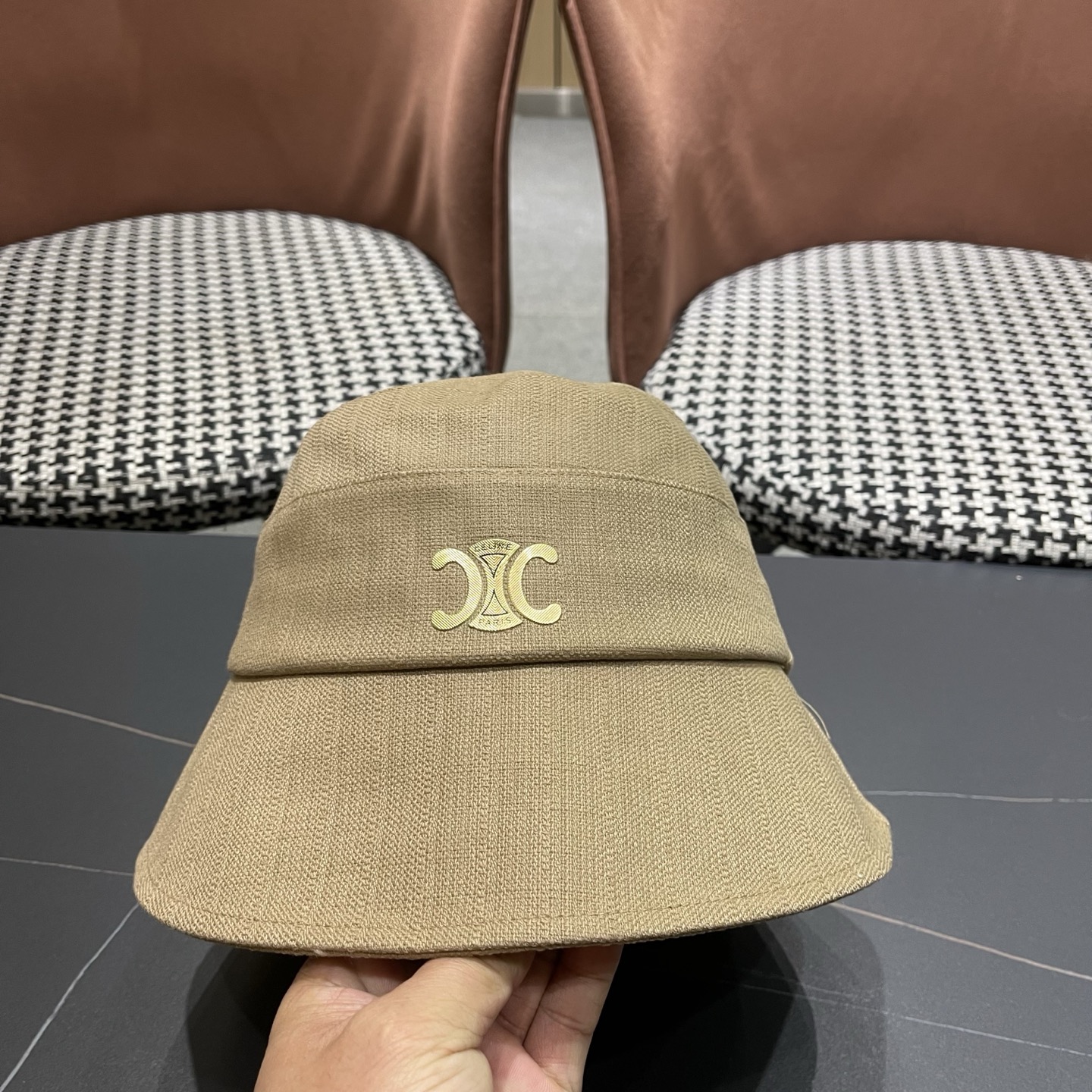 Celine 赛琳 春款网红大蝴蝶结铁丝渔夫帽日系甜美百搭显脸遮阳大帽檐盆帽