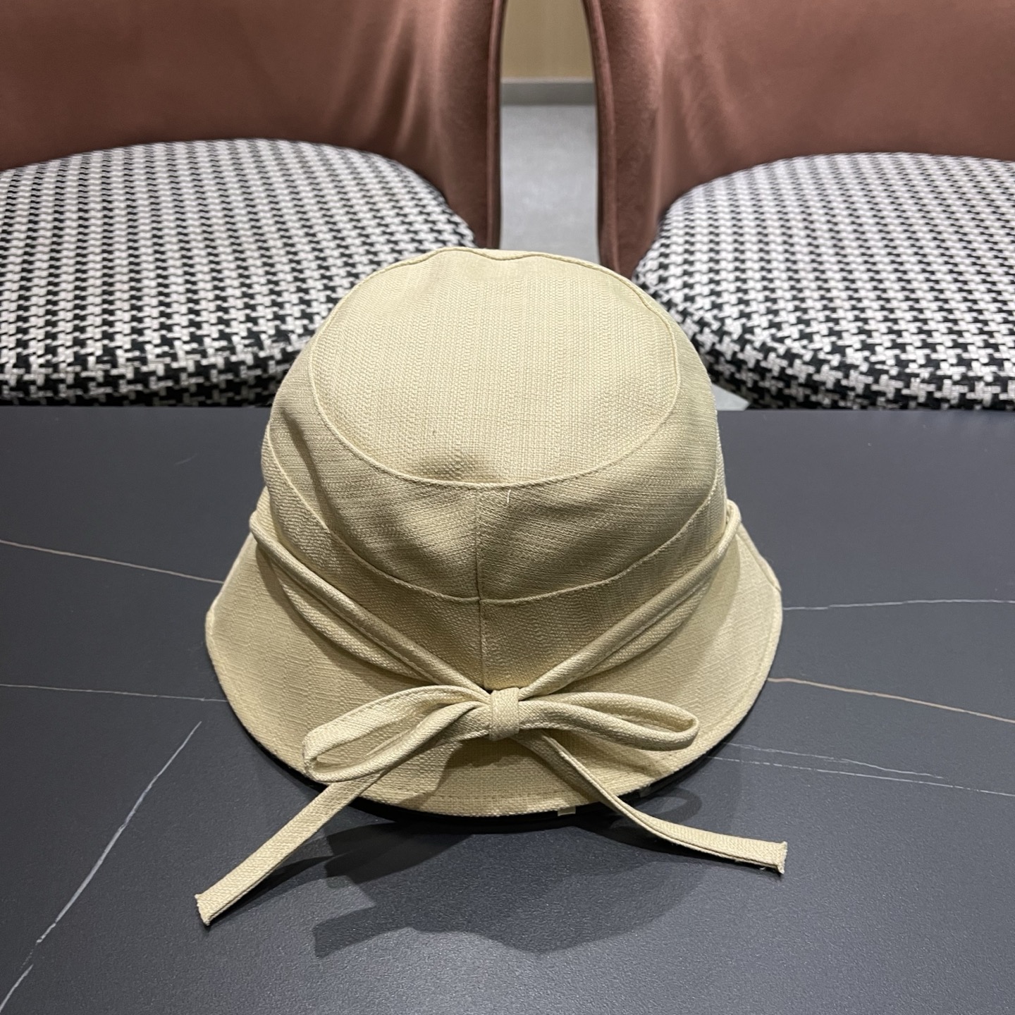 Celine 赛琳 春款网红大蝴蝶结铁丝渔夫帽日系甜美百搭显脸遮阳大帽檐盆帽