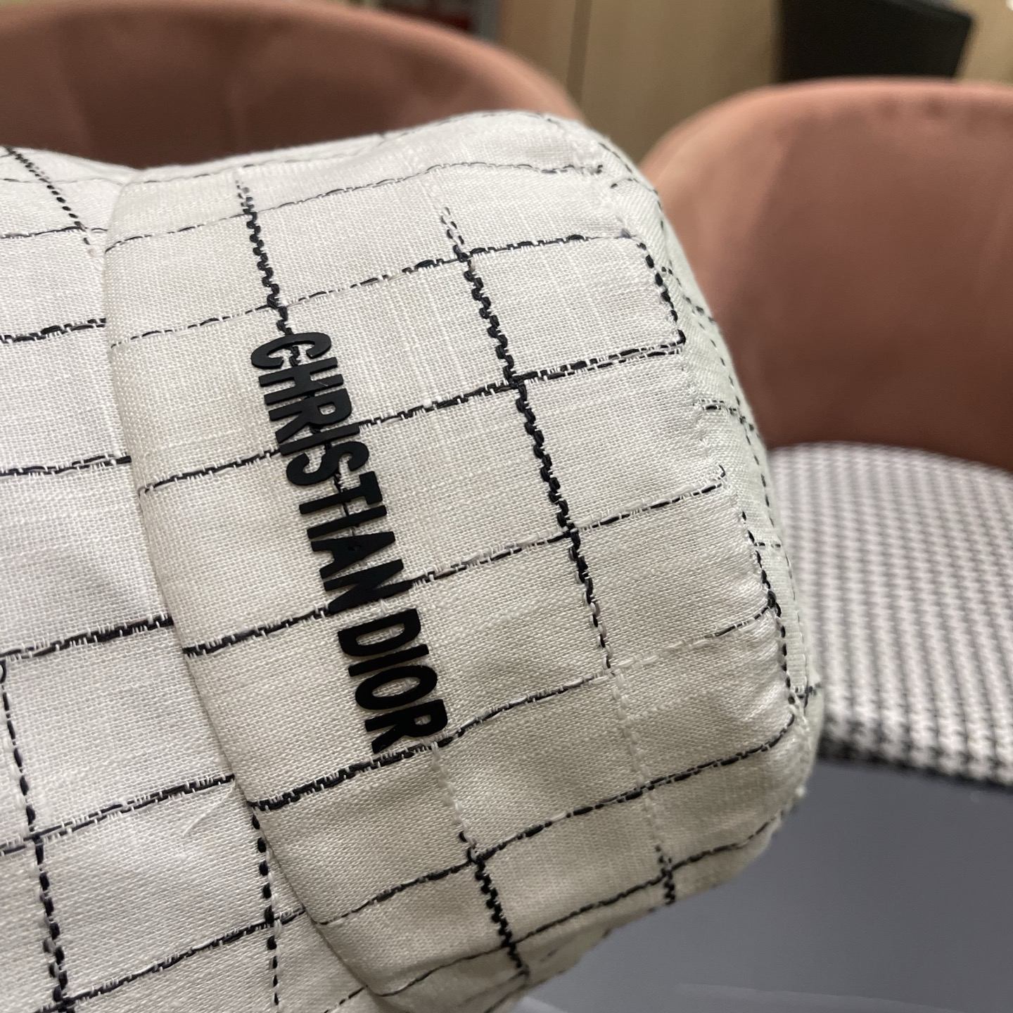 迪奥Dior 格纹渔夫帽子女新款百搭显脸小盆帽素颜出街水桶