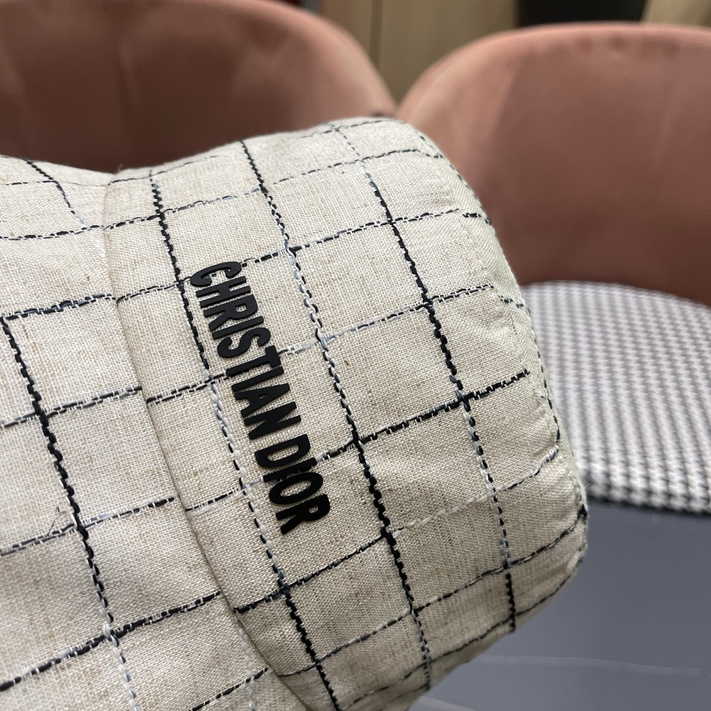 迪奥Dior 格纹渔夫帽子女新款百搭显脸小盆帽素颜出街水桶