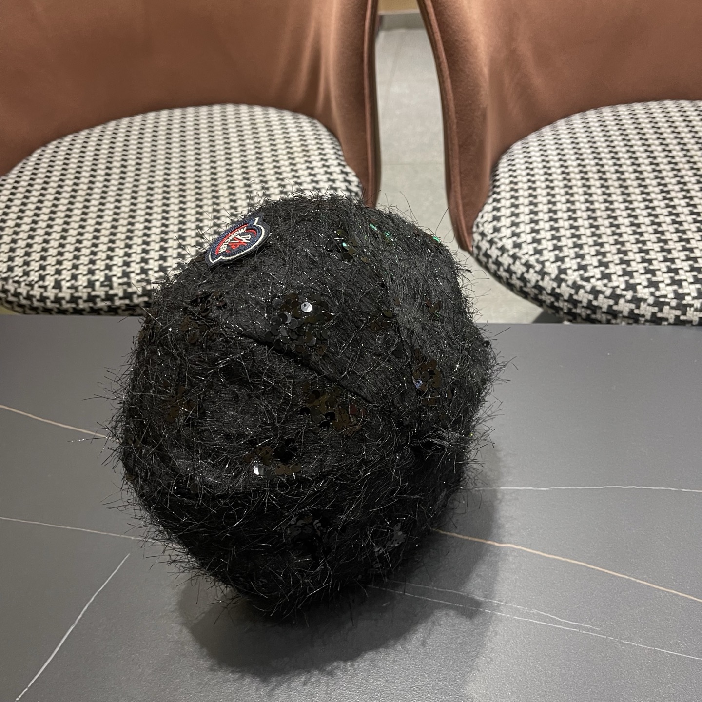 MONCLER（蒙口）韩系小香风亮丝贝雷帽春夏季氛围感显脸小优雅小众英伦风百搭八角帽