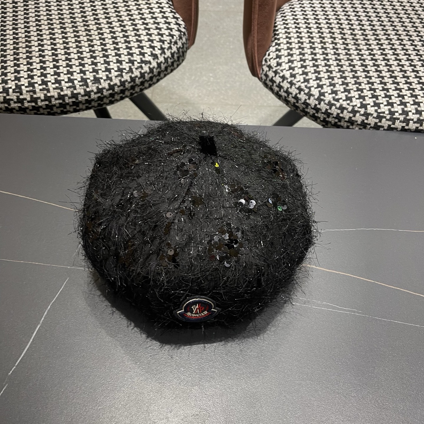 MONCLER（蒙口）韩系小香风亮丝贝雷帽春夏季氛围感显脸小优雅小众英伦风百搭八角帽