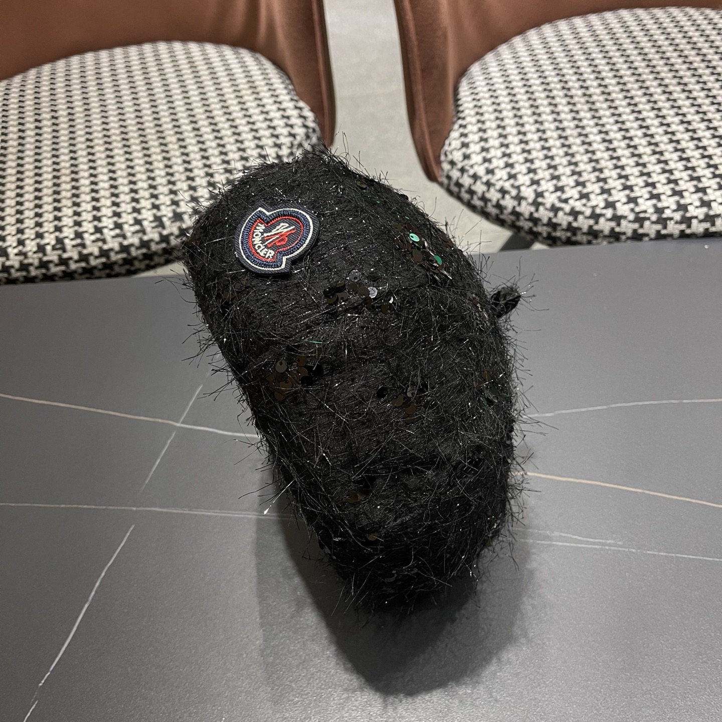 MONCLER（蒙口）韩系小香风亮丝贝雷帽春夏季氛围感显脸小优雅小众英伦风百搭八角帽