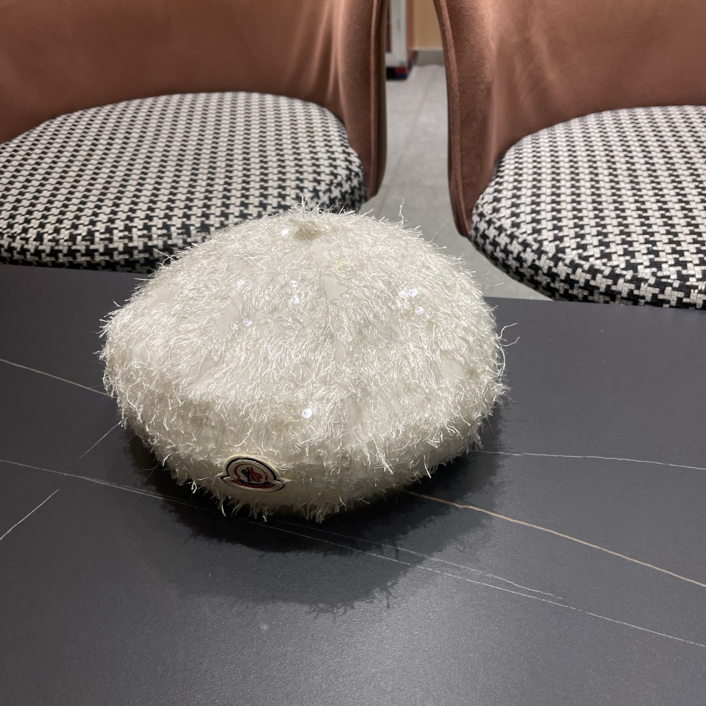 MONCLER（蒙口）韩系小香风亮丝贝雷帽春夏季氛围感显脸小优雅小众英伦风百搭八角帽