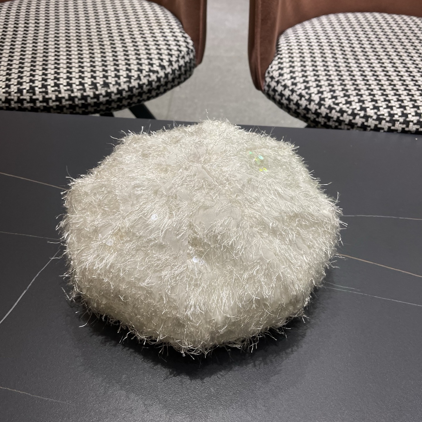 MONCLER（蒙口）韩系小香风亮丝贝雷帽春夏季氛围感显脸小优雅小众英伦风百搭八角帽