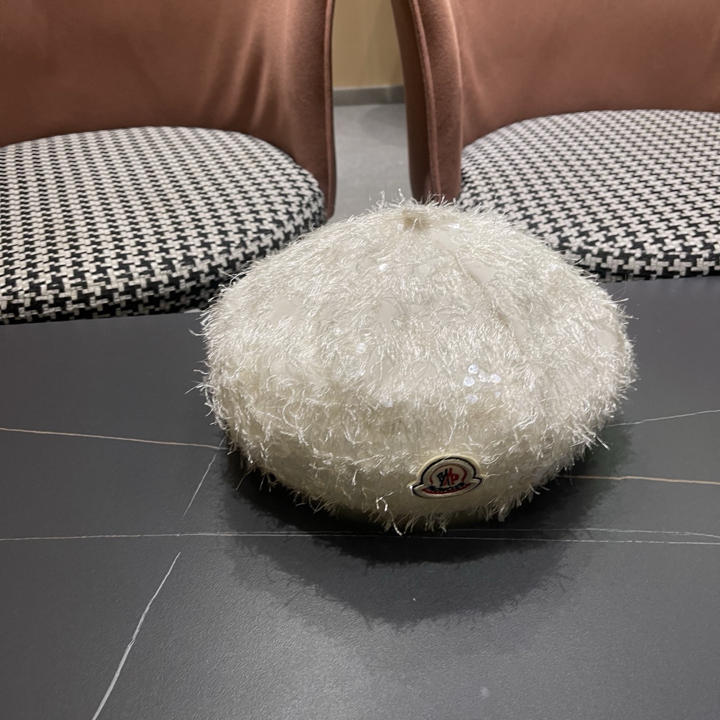 MONCLER（蒙口）韩系小香风亮丝贝雷帽春夏季氛围感显脸小优雅小众英伦风百搭八角帽