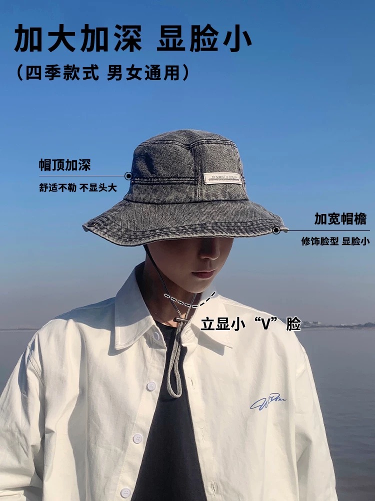 LV路易威登 牛仔渔夫帽男西部登山帽女徒步防晒帽男生夏季户外遮阳帽男款新款