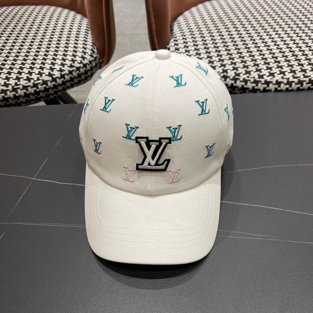 Lv路易威登新款 彩色渐变字母刺绣时尚双面渔夫帽 男士帽子