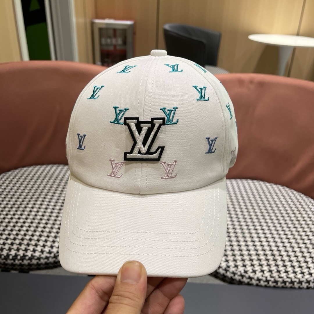 Lv路易威登新款 彩色渐变字母刺绣时尚双面渔夫帽 男士帽子