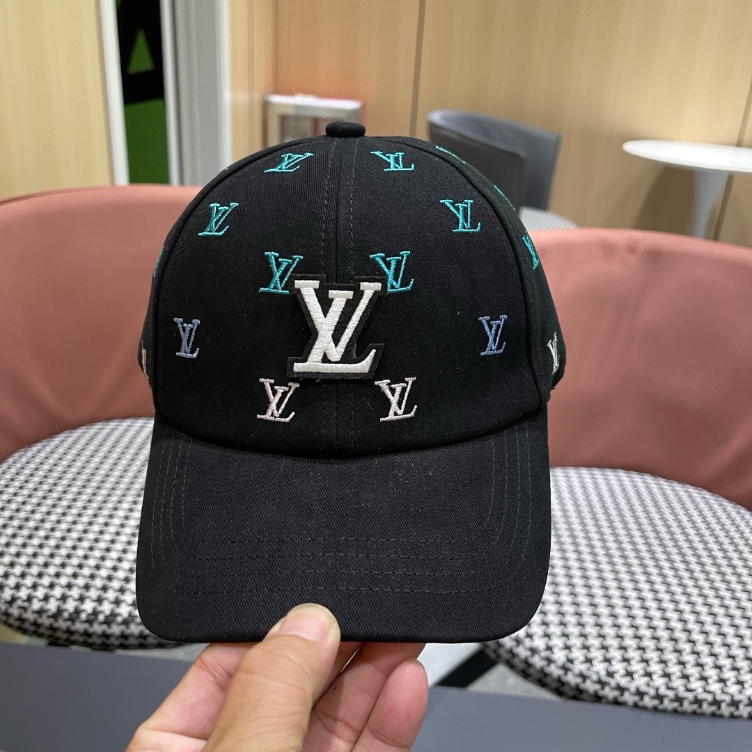 Lv路易威登新款 彩色渐变字母刺绣时尚双面渔夫帽 男士帽子