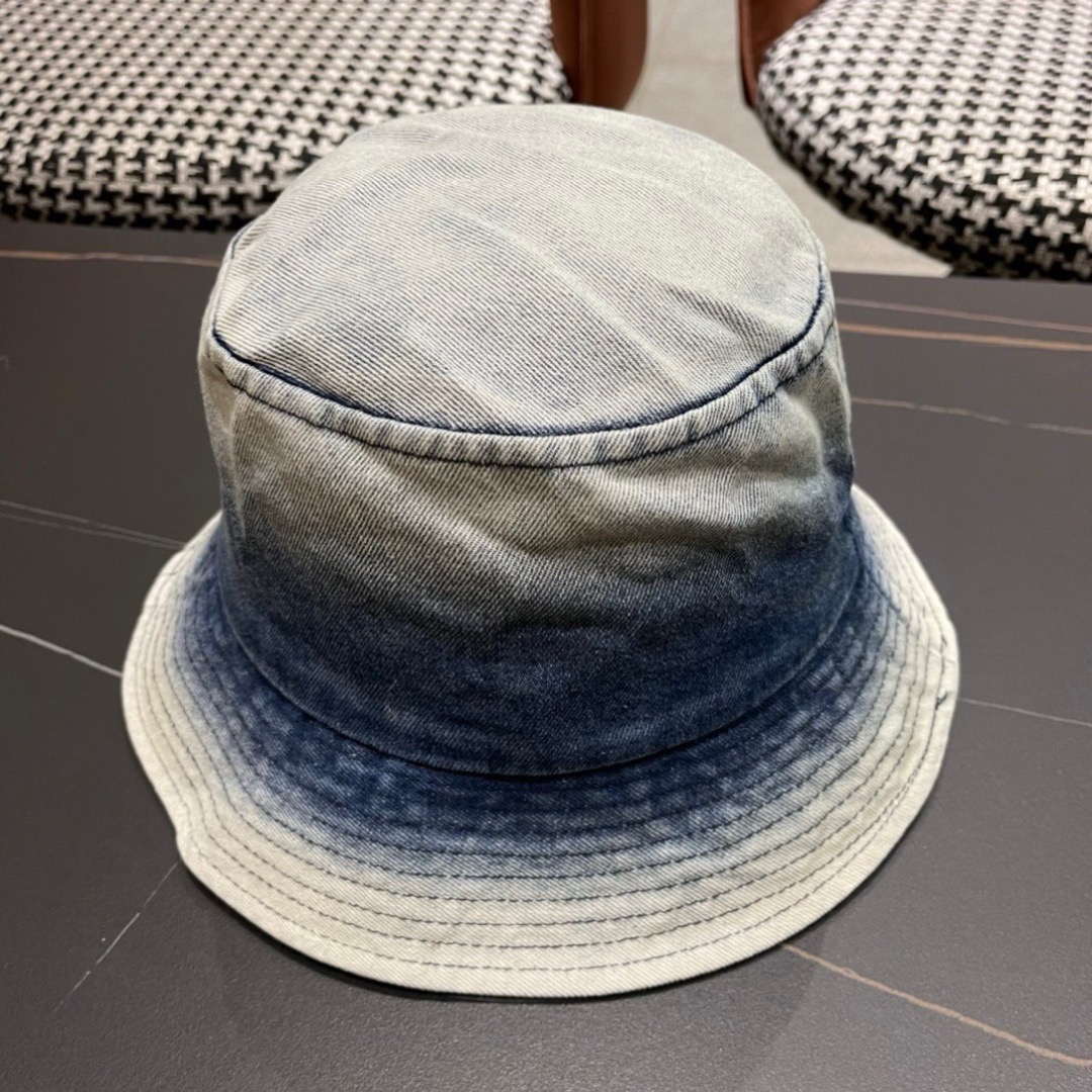 balenciaga巴黎世家牛仔渔夫帽夏季防晒遮阳帽子大头围水桶帽显脸小