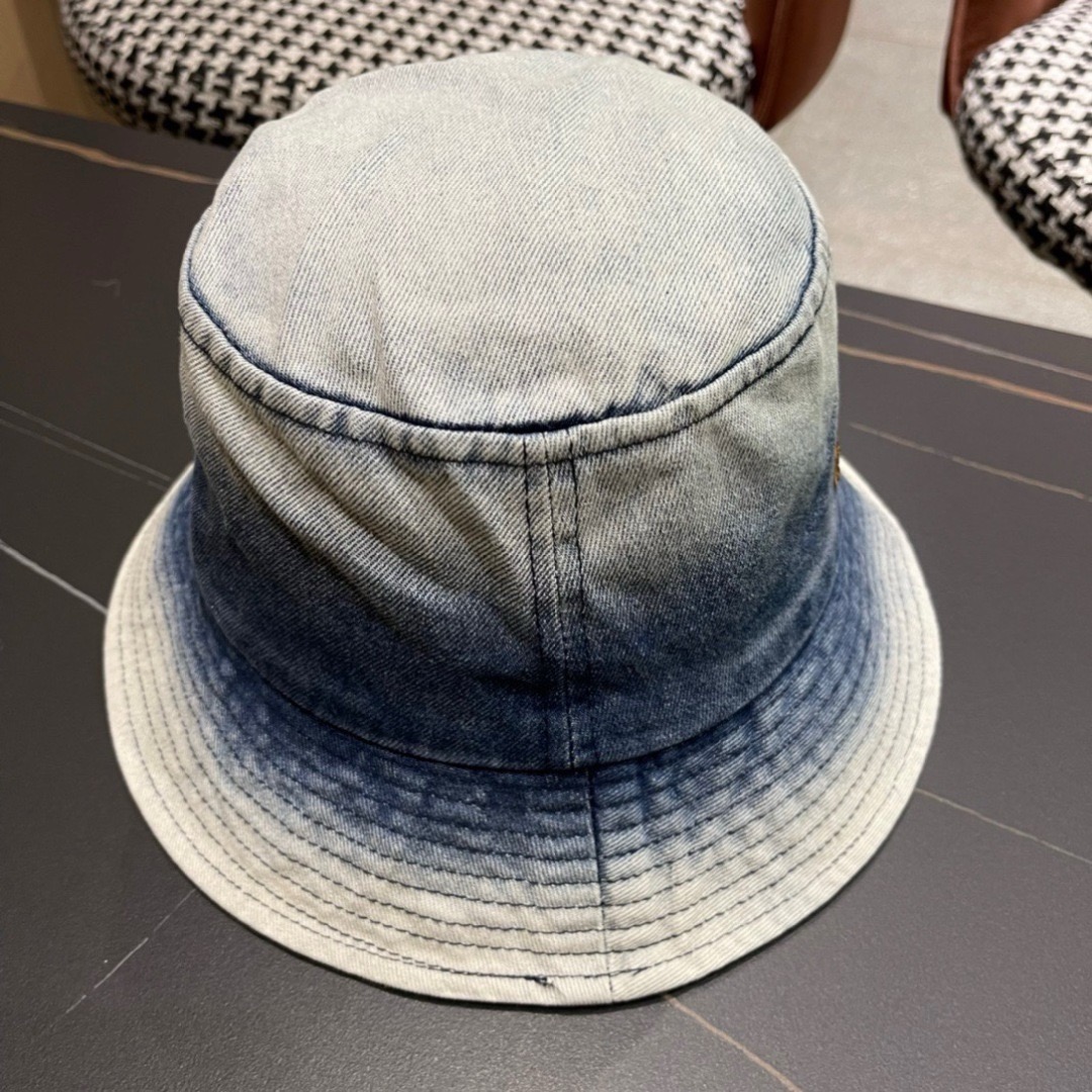 balenciaga巴黎世家牛仔渔夫帽夏季防晒遮阳帽子大头围水桶帽显脸小