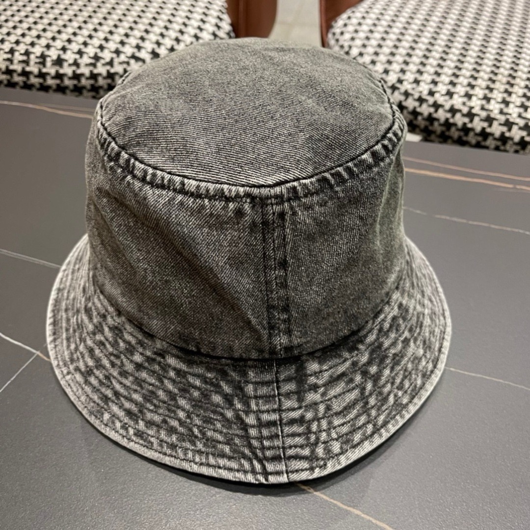 balenciaga巴黎世家牛仔渔夫帽夏季防晒遮阳帽子大头围水桶帽显脸小
