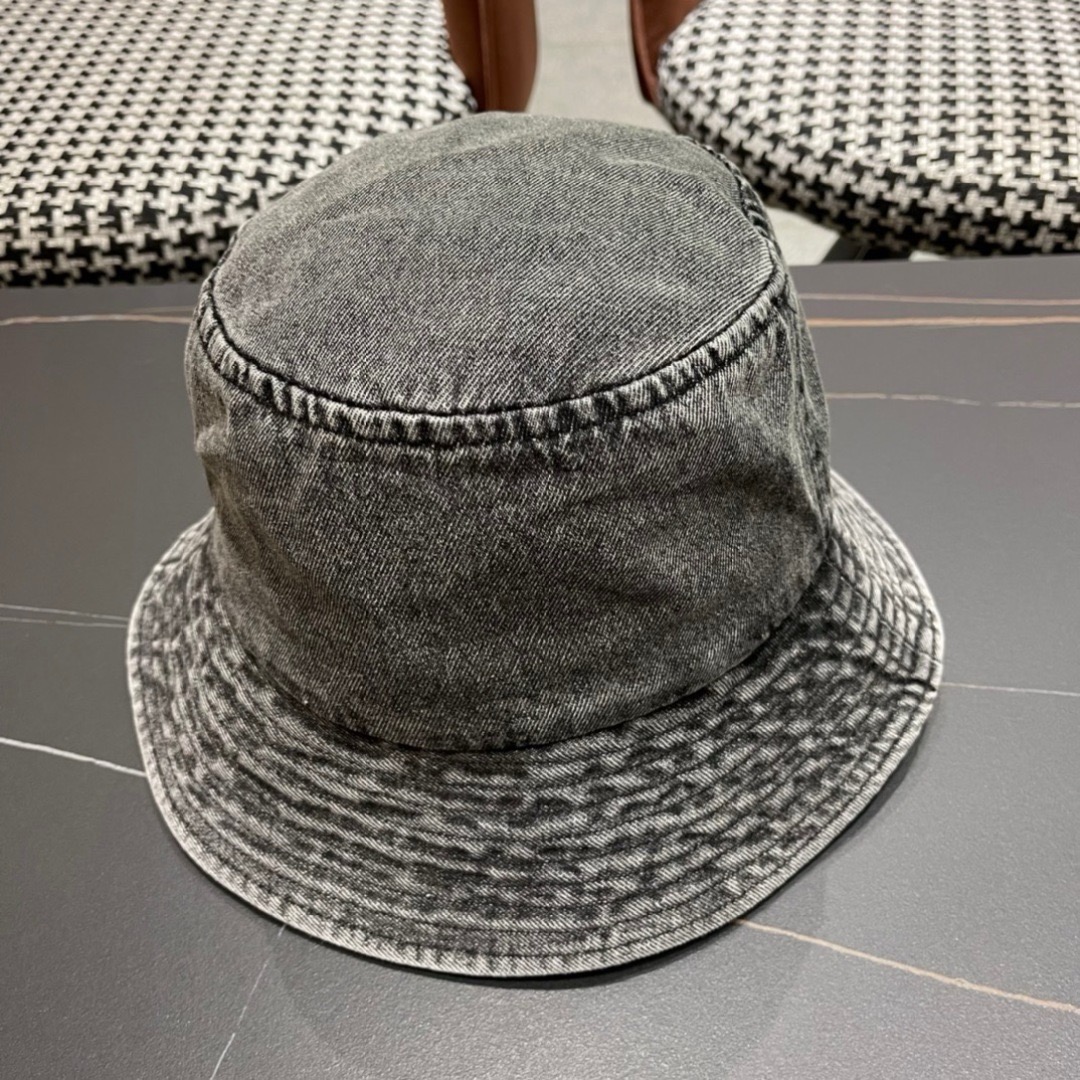 balenciaga巴黎世家牛仔渔夫帽夏季防晒遮阳帽子大头围水桶帽显脸小