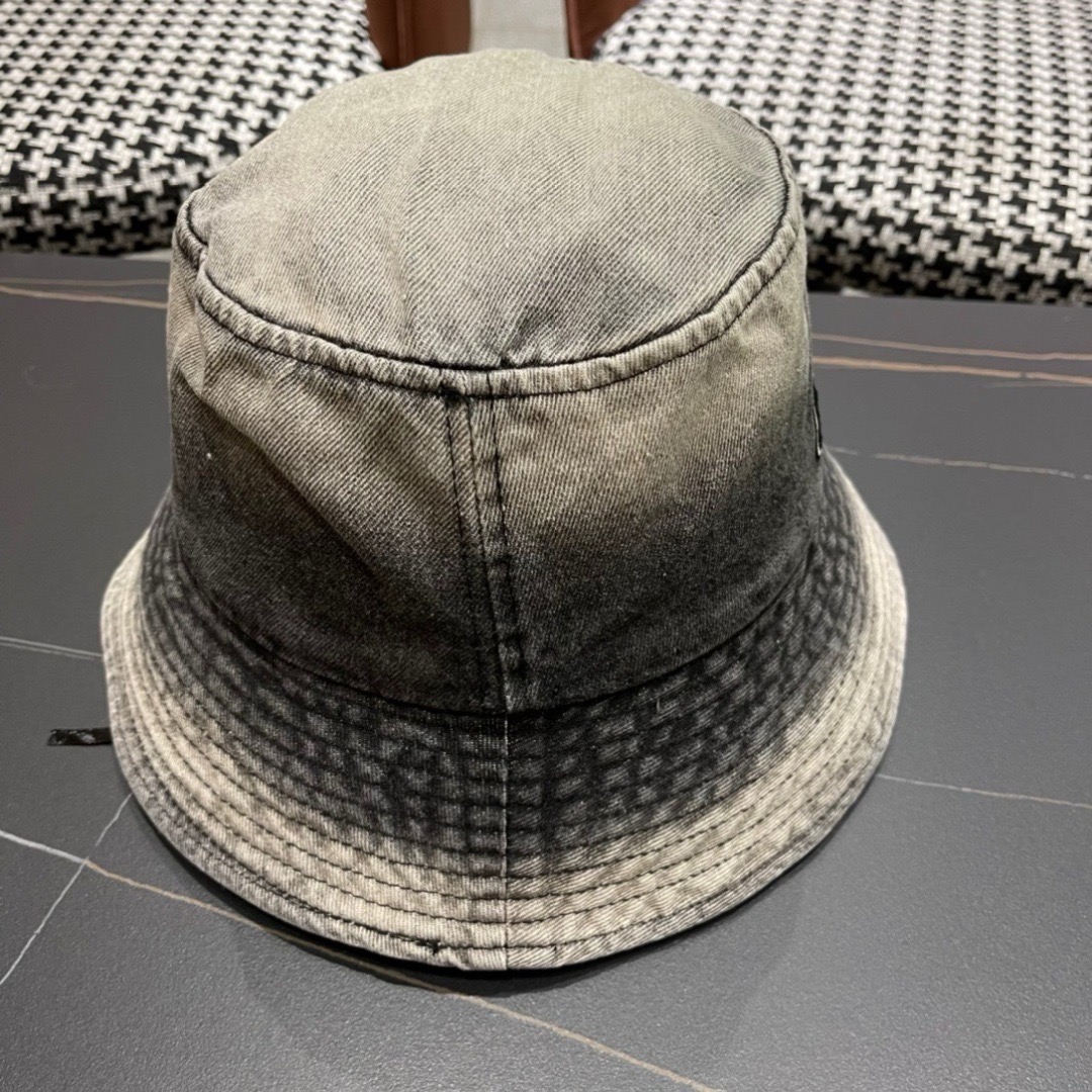 balenciaga巴黎世家牛仔渔夫帽夏季防晒遮阳帽子大头围水桶帽显脸小