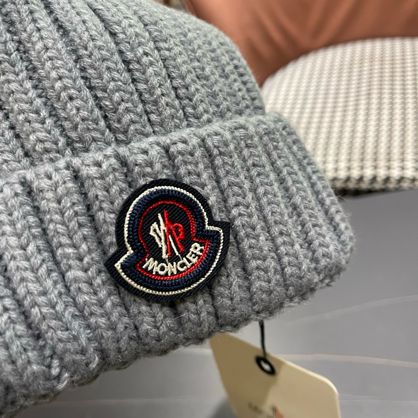 MONCLER（蒙口）秋冬季光板毛线帽户外休闲保暖套头帽弹力针织帽男女款空白冷帽子
