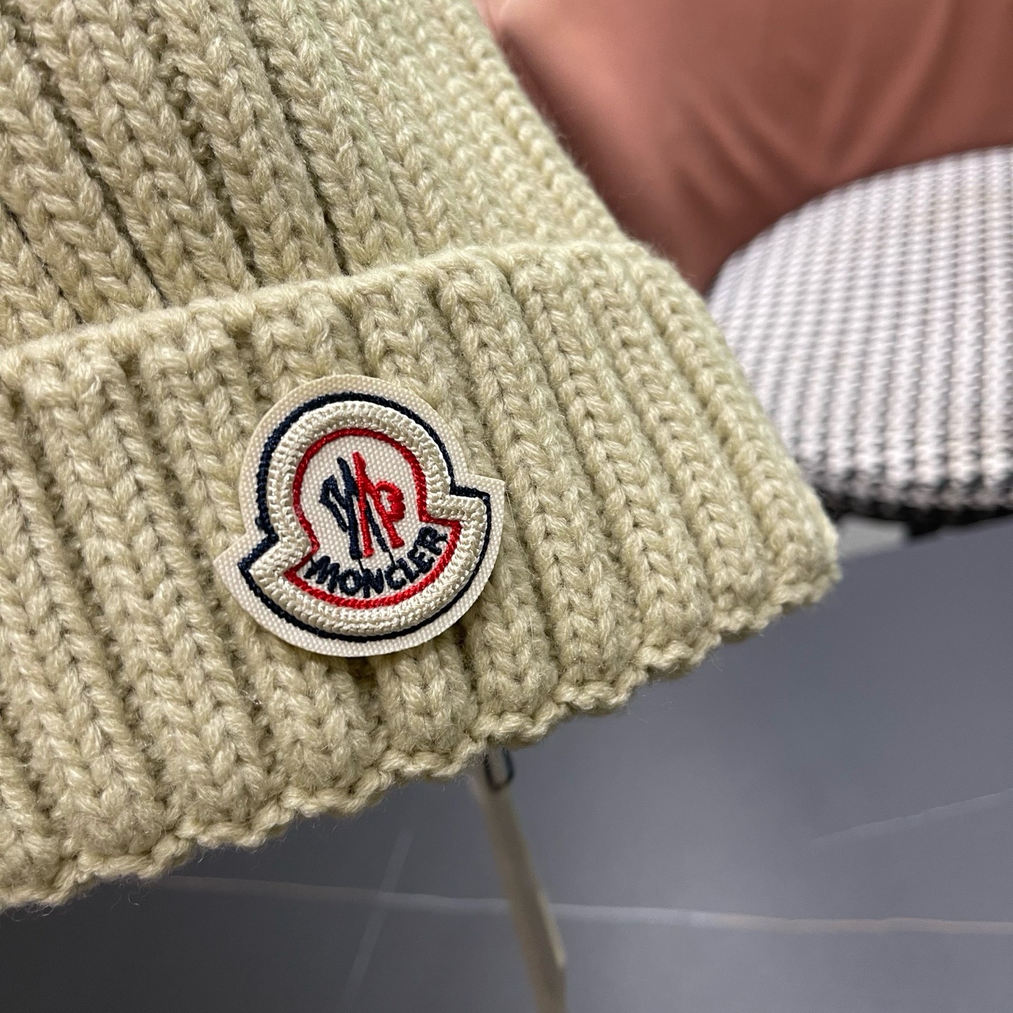 MONCLER（蒙口）秋冬季光板毛线帽户外休闲保暖套头帽弹力针织帽男女款空白冷帽子