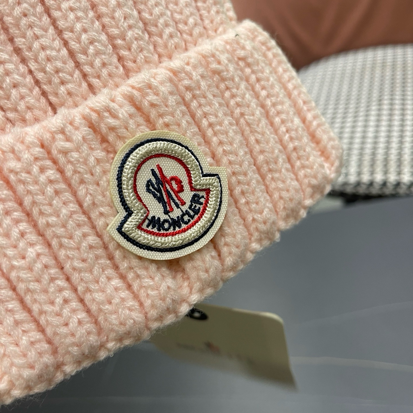 MONCLER（蒙口）秋冬季光板毛线帽户外休闲保暖套头帽弹力针织帽男女款空白冷帽子