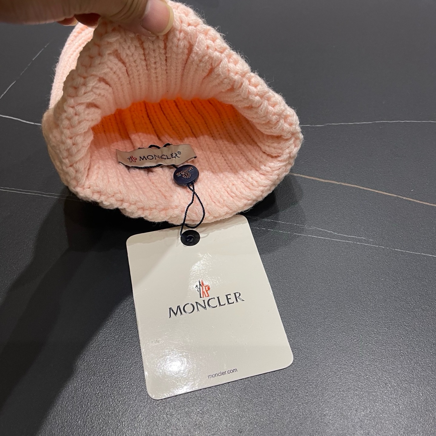 MONCLER（蒙口）秋冬季光板毛线帽户外休闲保暖套头帽弹力针织帽男女款空白冷帽子
