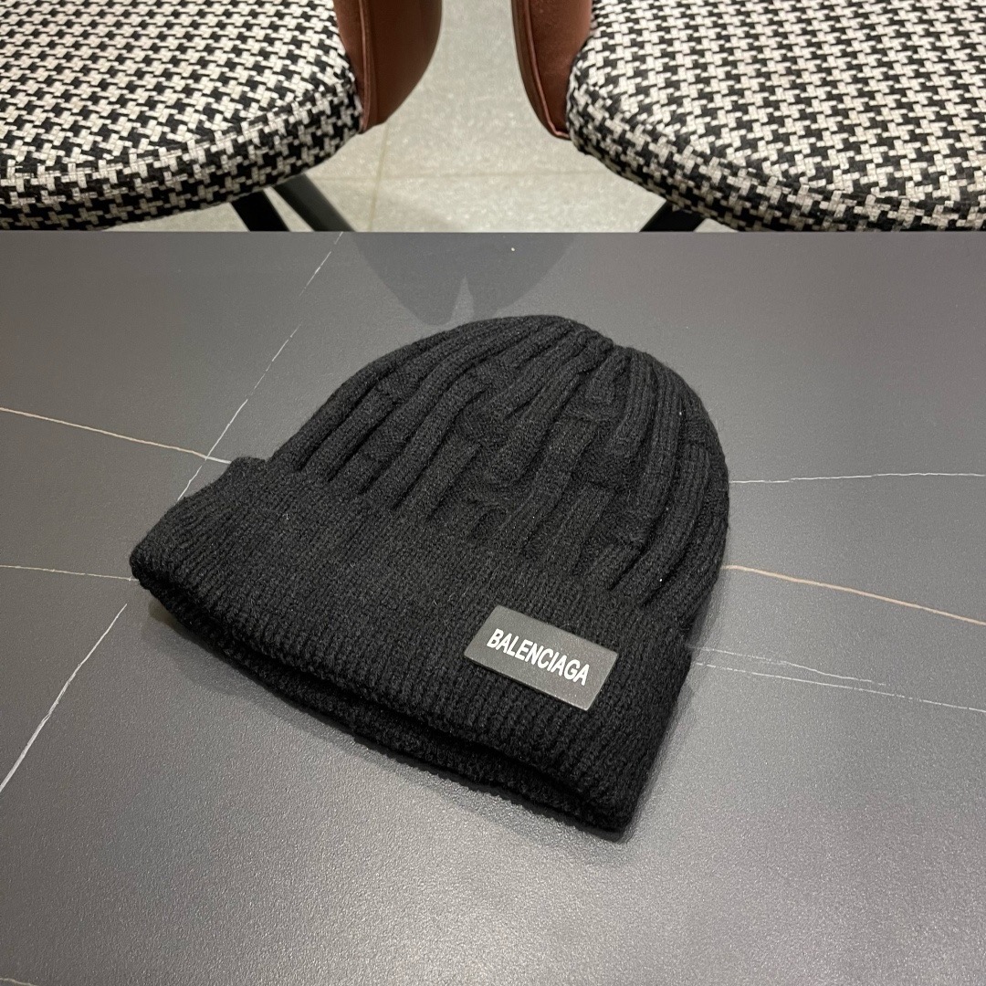 巴黎世家👒现货Balenciaga巴黎世家官网品质（非市场普通货，留意细节哦）秋冬新款毛线帽子，男女同款