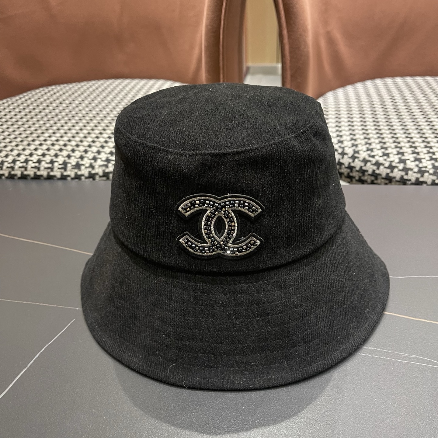 香奈儿CHANEL 渔夫帽女防紫外线遮阳帽大头围太阳盆帽潮